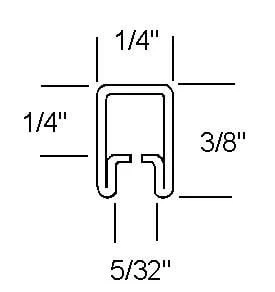 3/8" Adj U Brass Came - 6 Ft Piece - Image 4