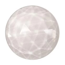 Clear Round 25mm Faceted Jewel
