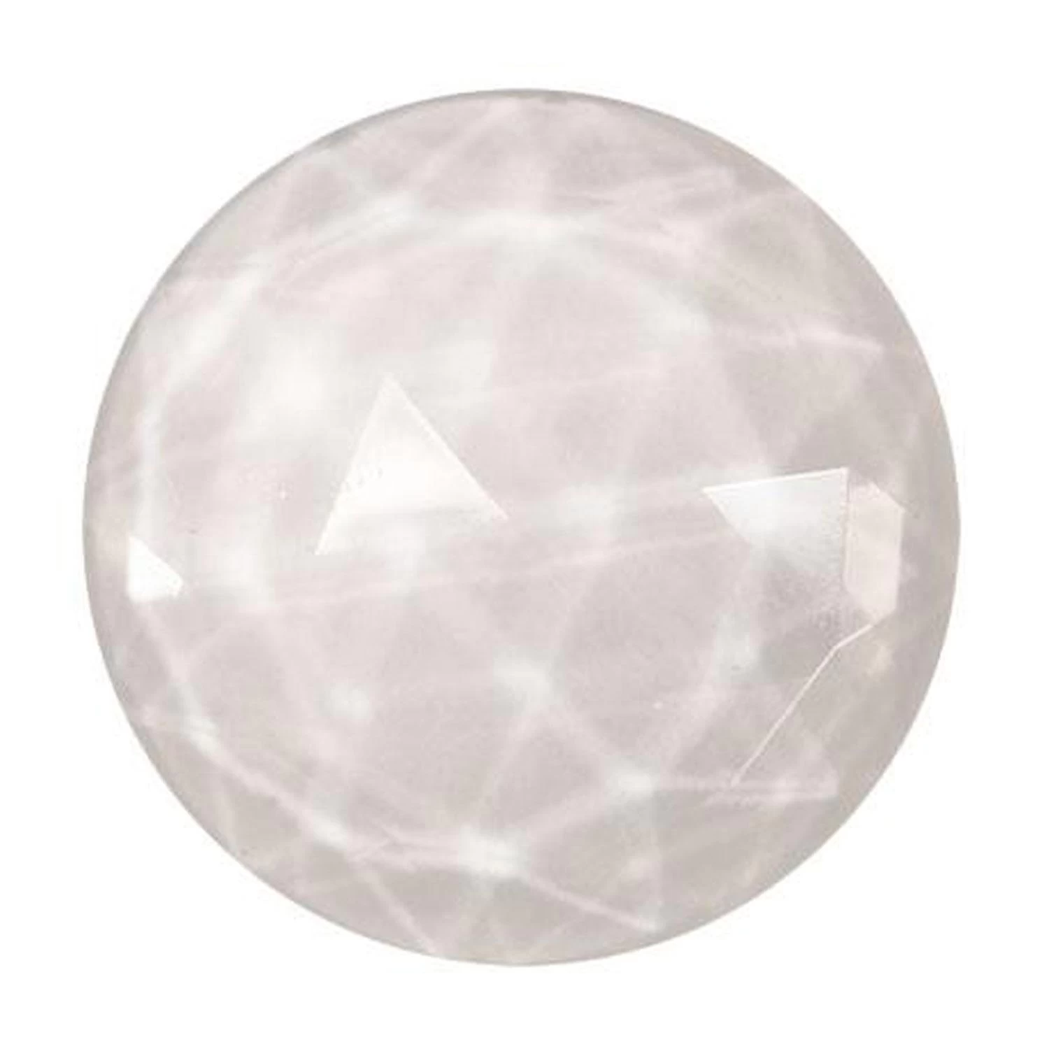 Clear Round 25mm Faceted Jewel