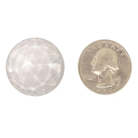 Clear Round 25mm Faceted Jewel - Image 2