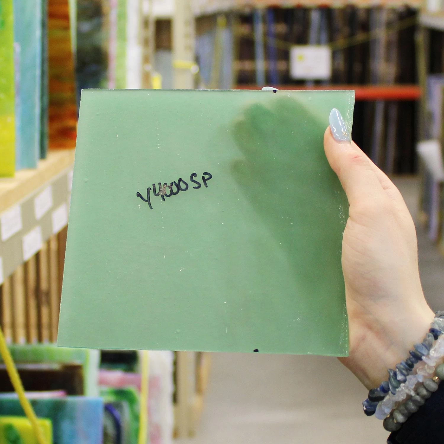 Youghiogheny Pale Green Stipple Cathedral - Image 6