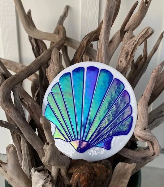 Oceanside Dark Blue Transparent Iridized - 96 COE - Image 2