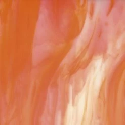 Bullseye White Opal, Orange Opal Streaky - 90 COE