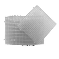 Clear Waffle Grid Surface - 6 Pack