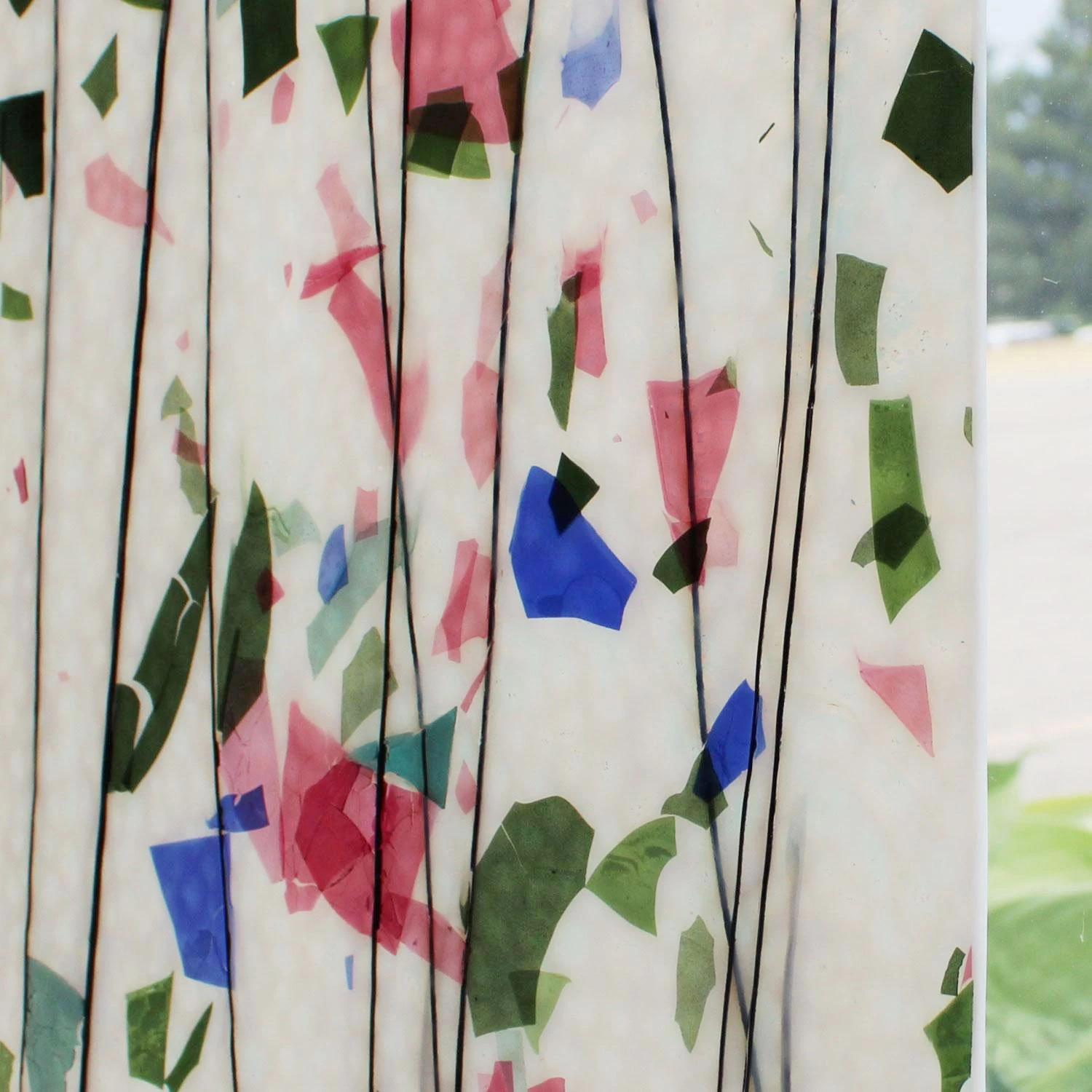 Bullseye Blue, Green, Aqua And Pink On White Fracture-Streamer - 90 COE - Image 3