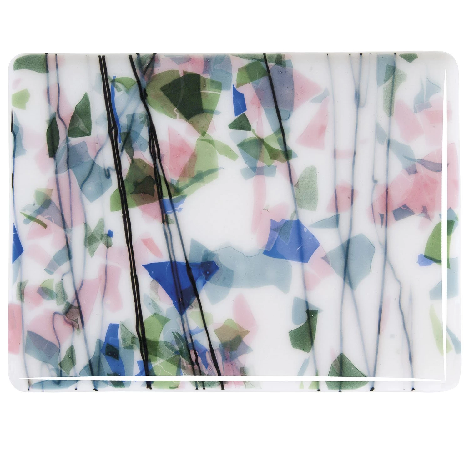 Bullseye Blue, Green, Aqua And Pink On White Fracture-Streamer - 90 COE - Image 7