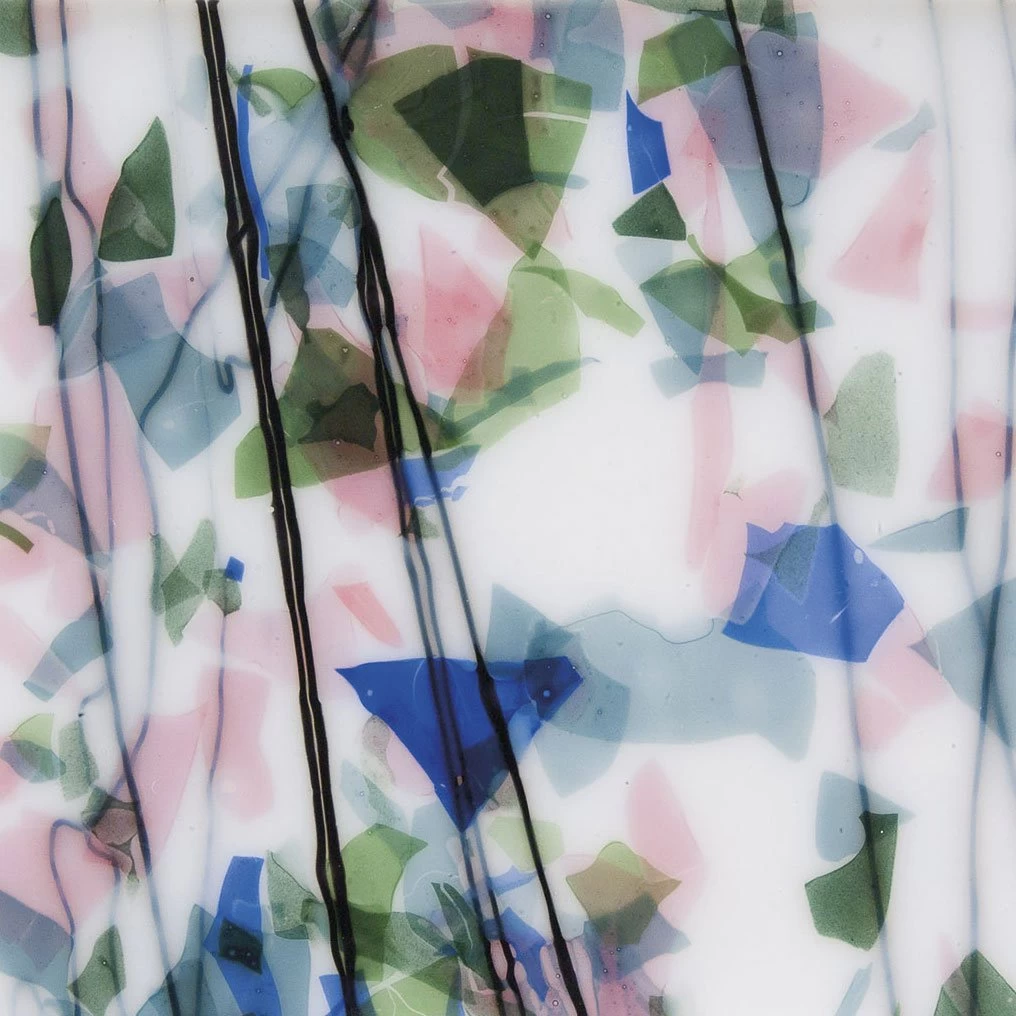 Bullseye Blue, Green, Aqua And Pink On White Fracture-Streamer - 90 COE - Image 8