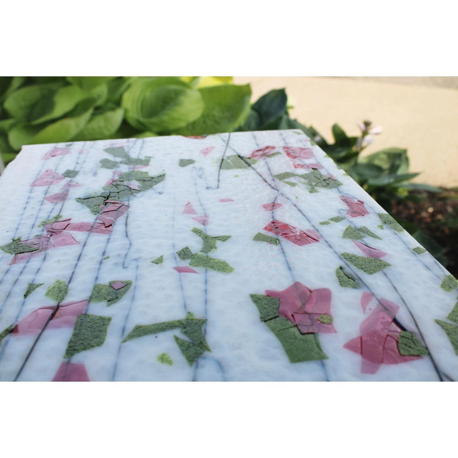 Bullseye Spring Green, Deep Pink And Black On White Fracture-Streamer - 90 COE - Image 7