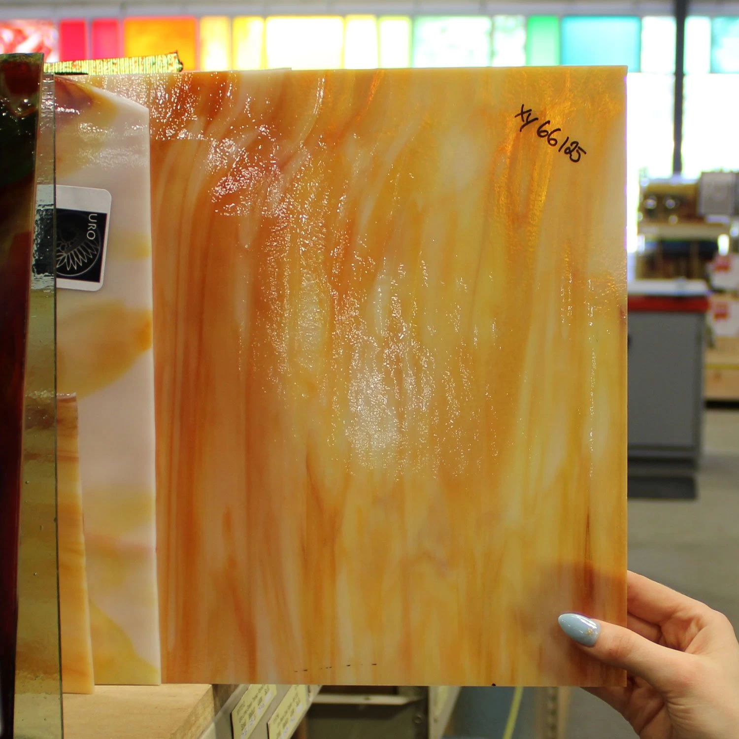 Uro Grenadine Red On White Streaky - 96 COE - Image 8