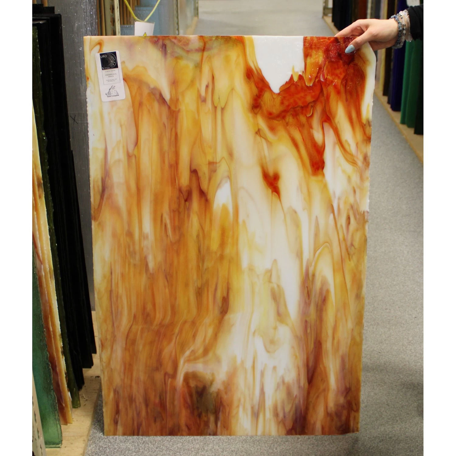 Uro Grenadine Red On White Streaky - 96 COE - Image 9