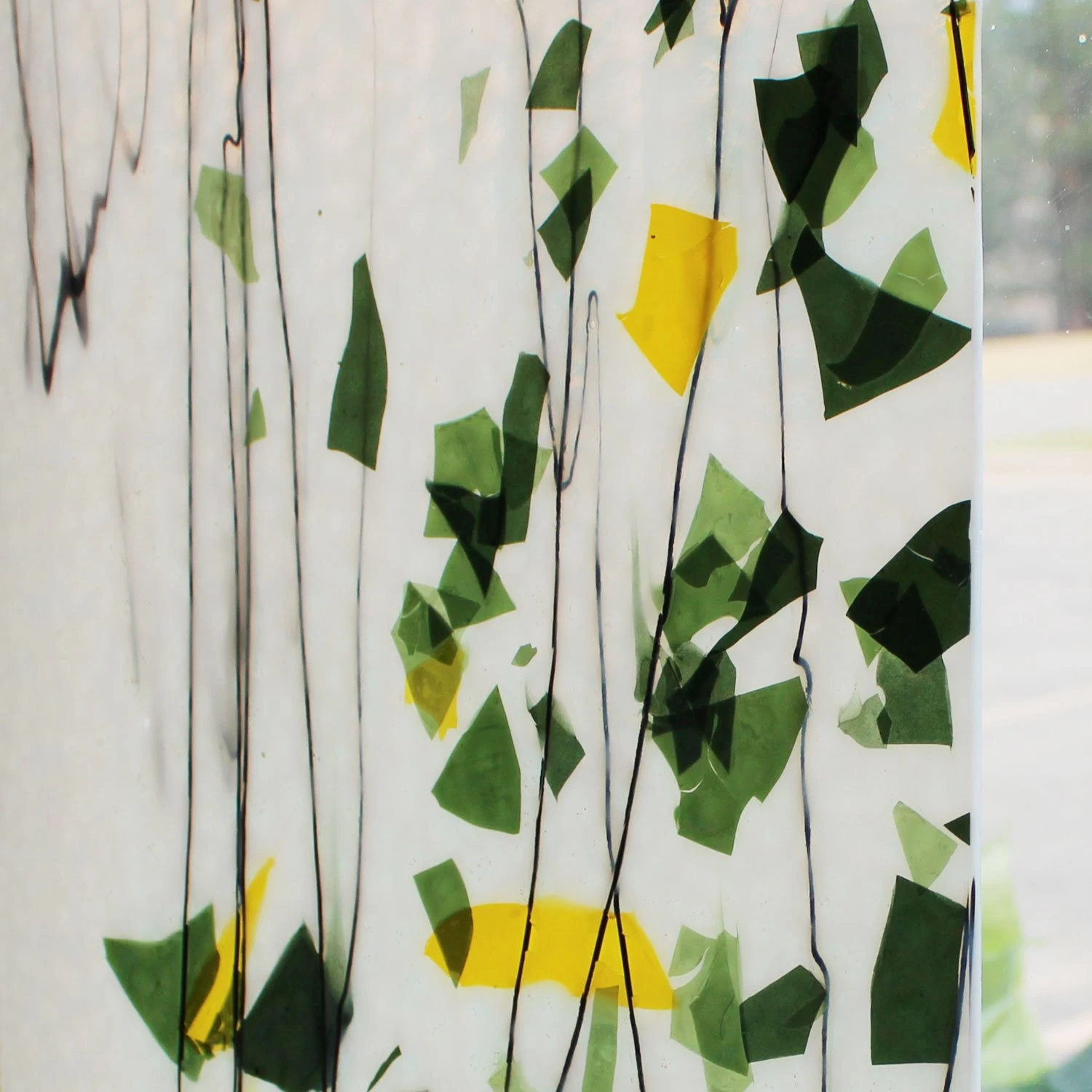 Bullseye Green And Yellow With Black On White Fracture-Streamer - 90 COE - Image 3