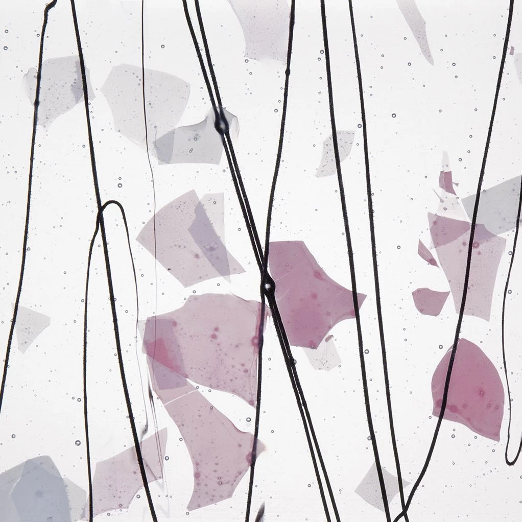 Bullseye Light Pink And White On Clear Fracture-Streamers - 90 COE - Image 7