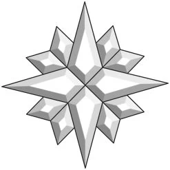 Crystal Star Bevel Cluster