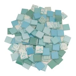 3/4" Ocean Tide Patchwork Glass Tile Assortment - 1 Lb