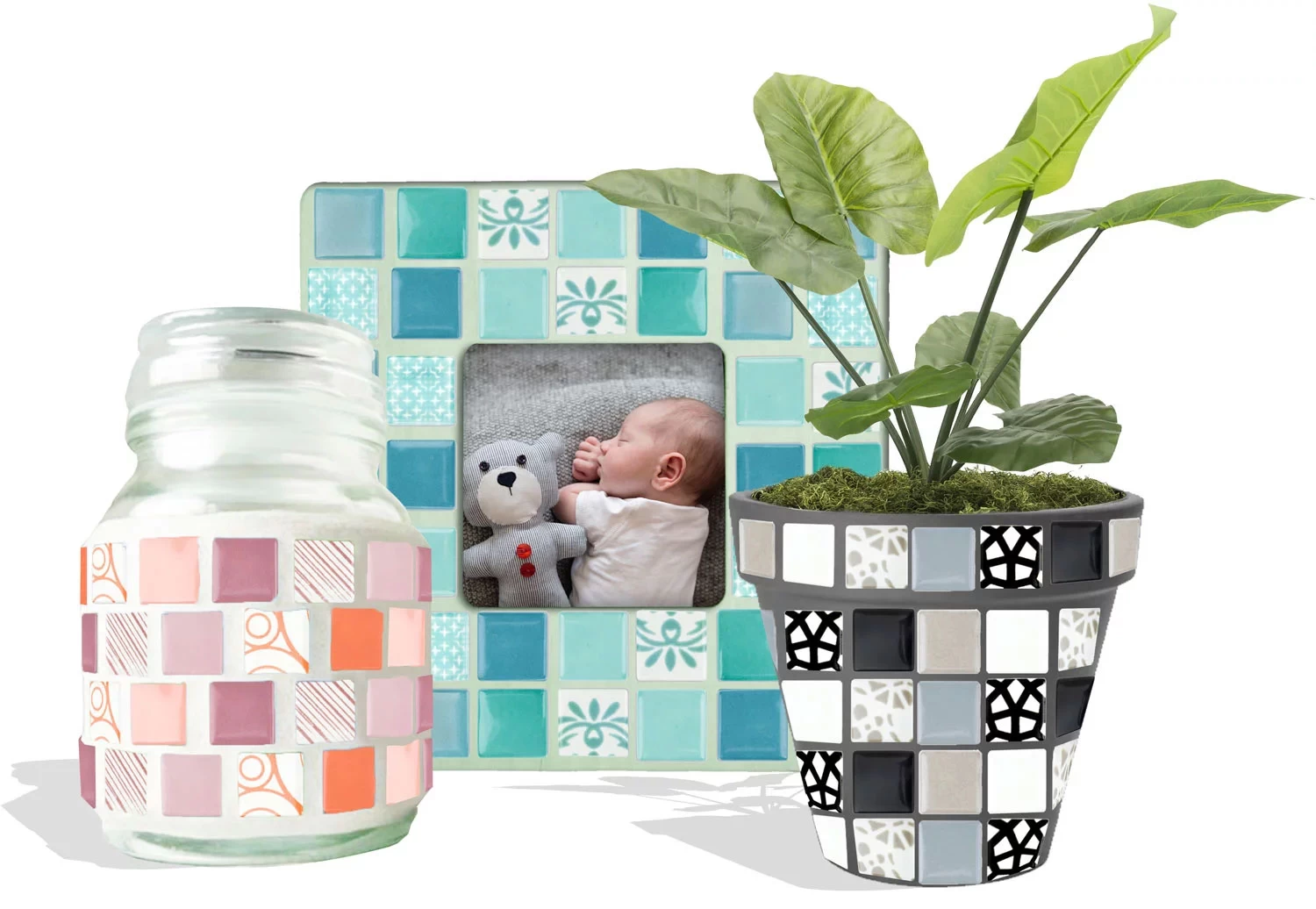 3/4" Ocean Tide Patchwork Glass Tile Assortment - 1 Lb - Image 5