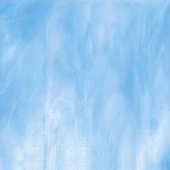 Bullseye Clear, Turquoise Blue, White Streaky - 90 COE