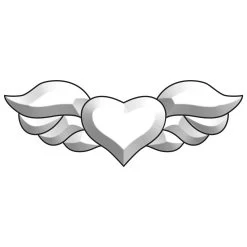 Winged Heart Bevel Cluster