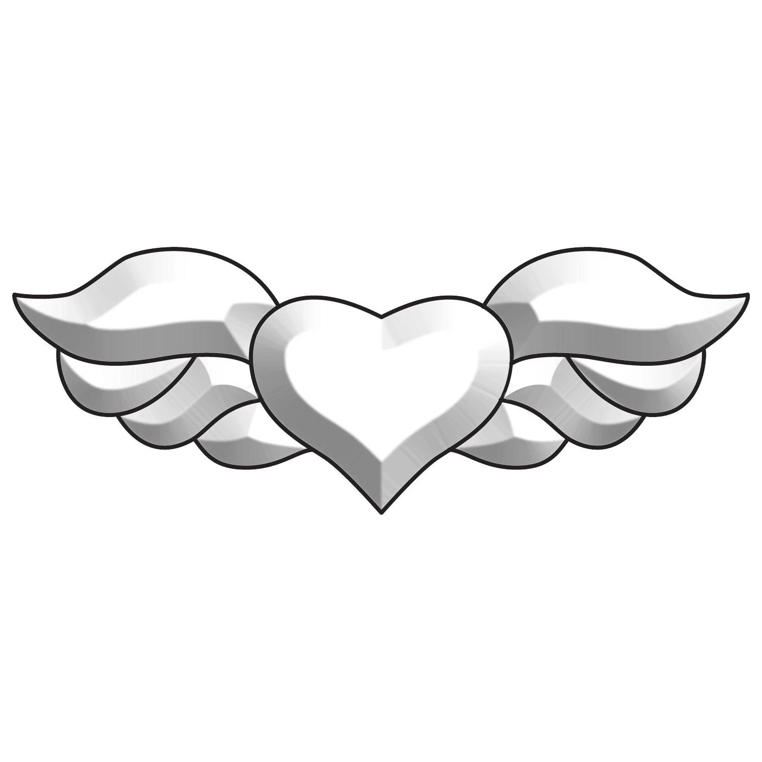 Winged Heart Bevel Cluster