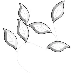 Clear Garden Leaves Bevel Cluster