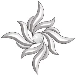 Pinwheel Bevel Cluster