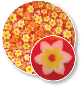 Orange Cape Jasmine Millefiori - 90 COE