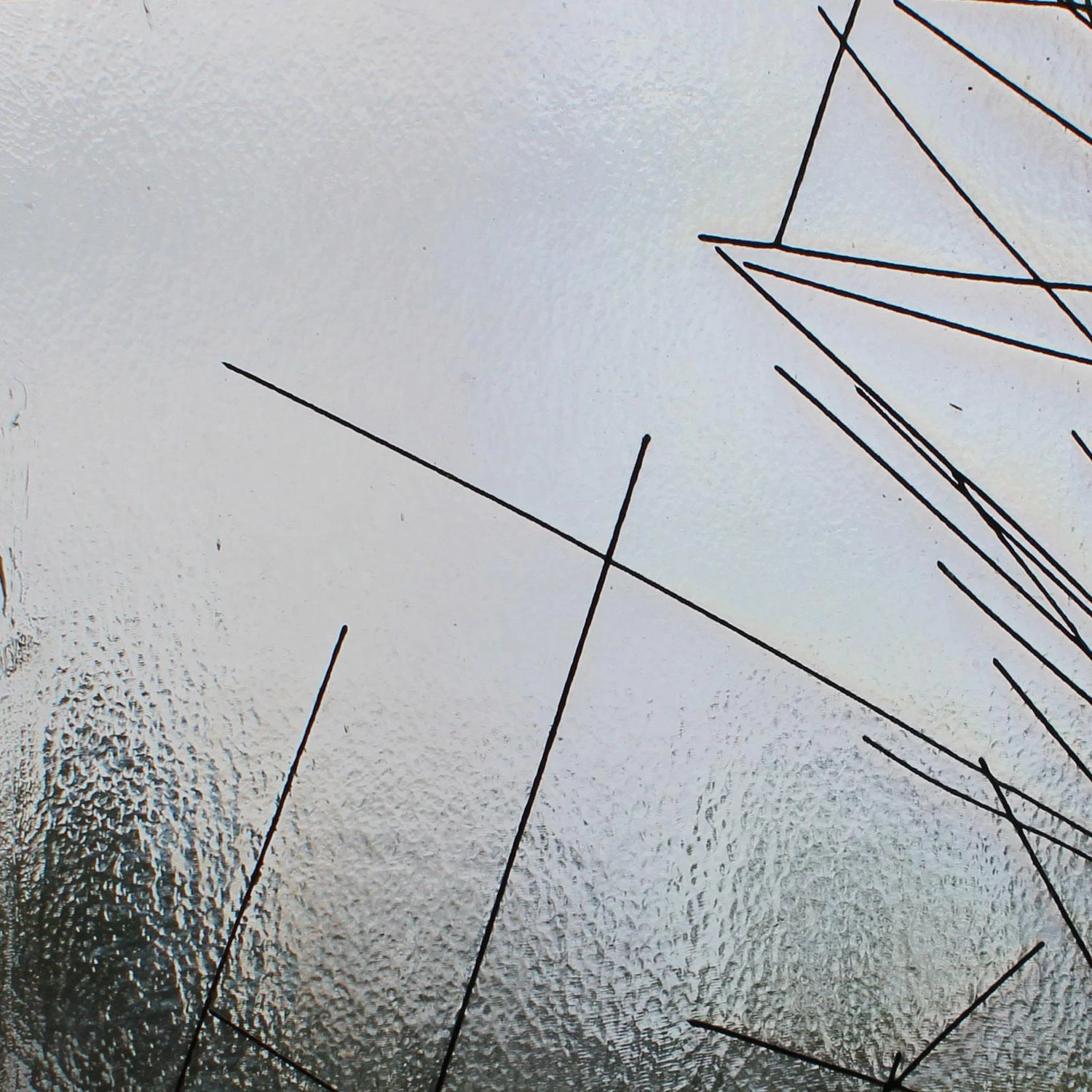 Bullseye Black Chopstix On Clear Rainbow Iridized - 90 COE