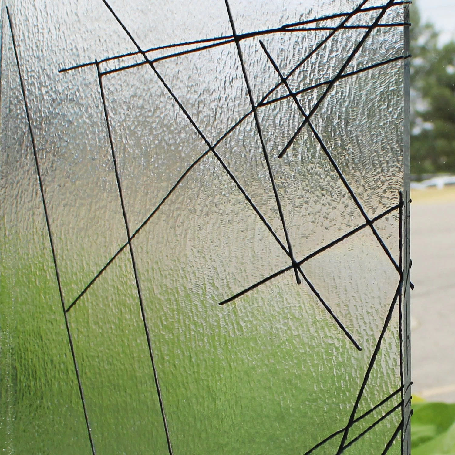 Bullseye Black Chopstix On Clear Rainbow Iridized - 90 COE - Image 3