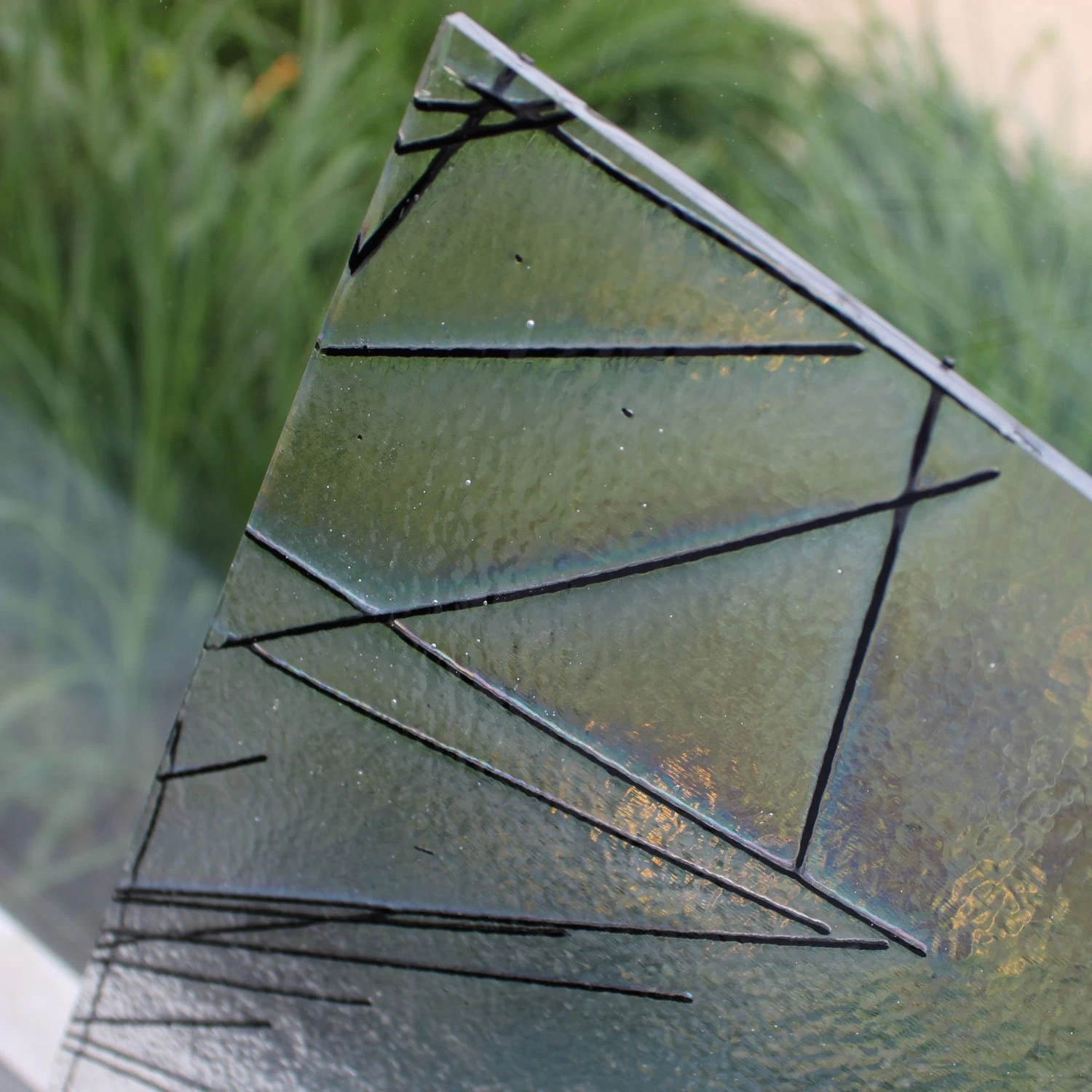 Bullseye Black Chopstix On Clear Rainbow Iridized - 90 COE - Image 4