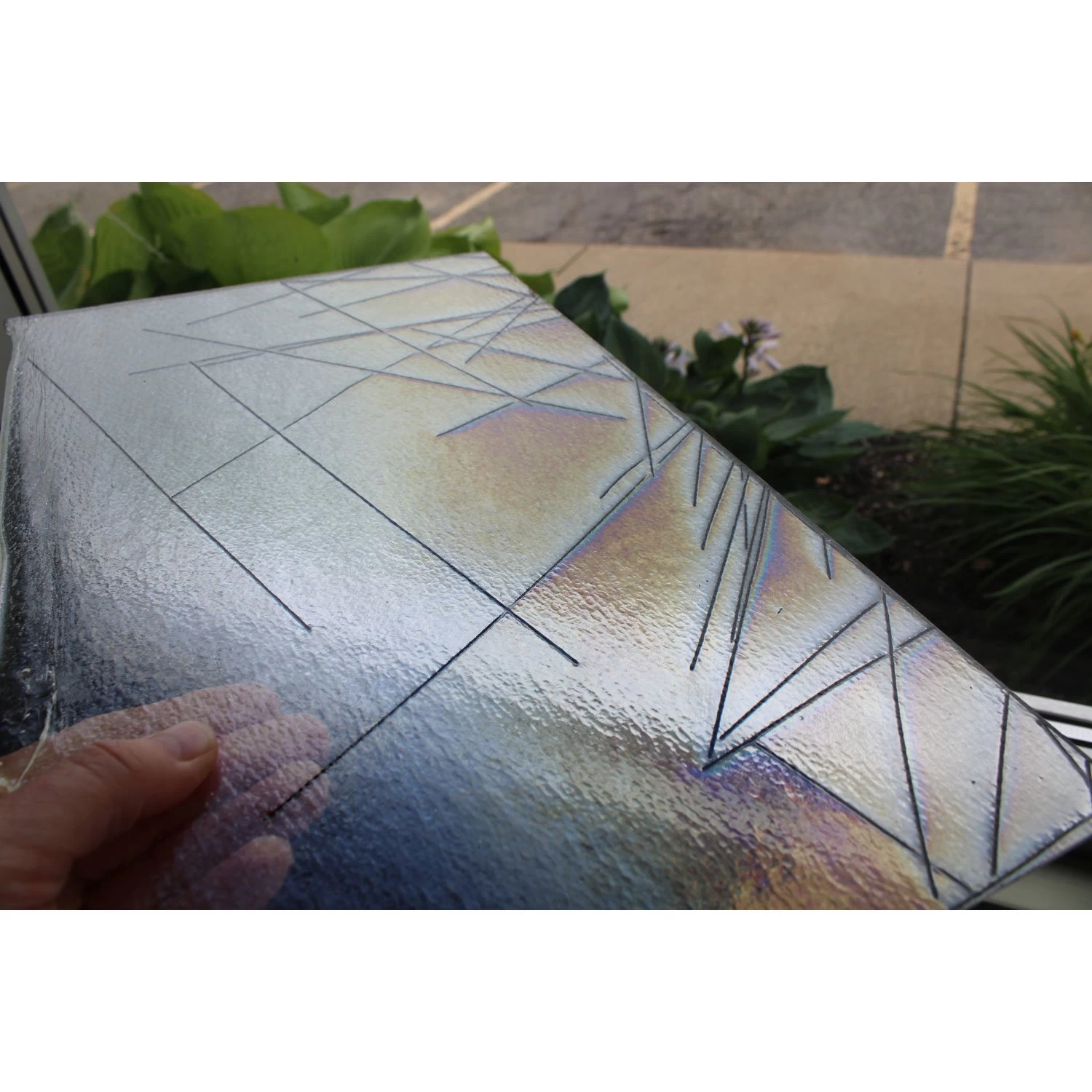 Bullseye Black Chopstix On Clear Rainbow Iridized - 90 COE - Image 6