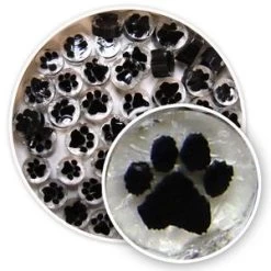 Black Paw Print Millefiori - 90 COE