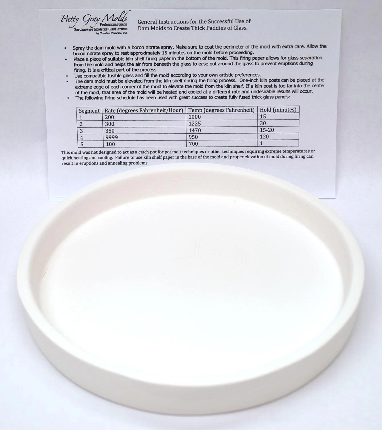 8" Round Patty Gray Dam Mold - Image 4