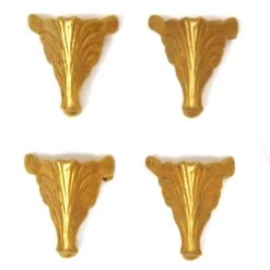 Fancy Brass Box Feet - 12 Pack