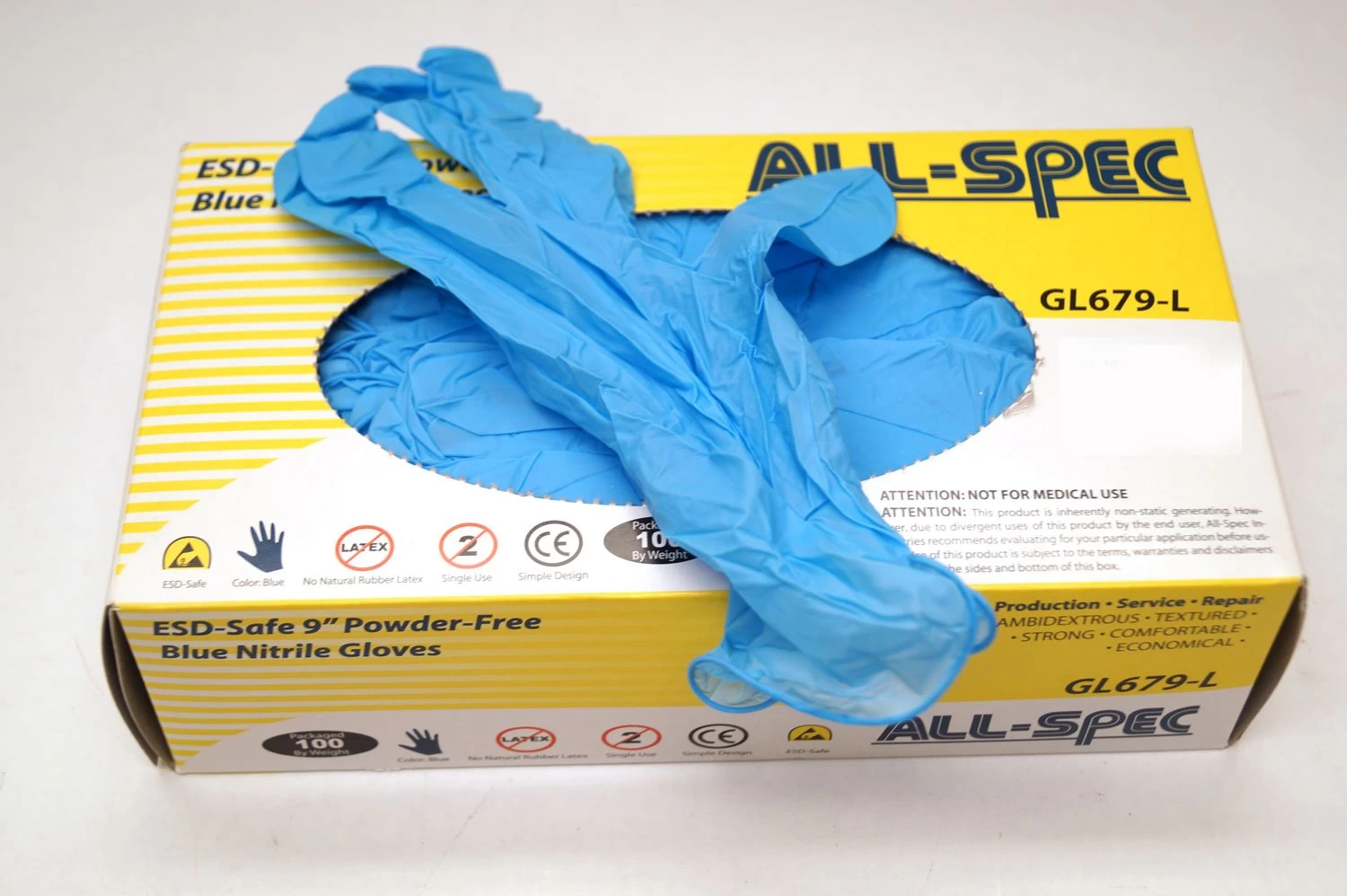 Blue Nitrile Gloves - Box Of 100 - Image 4