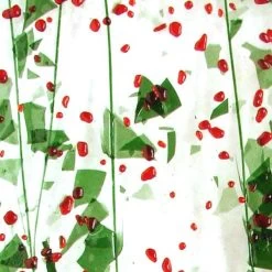 Bullseye Fracture Streamers Holly Berry On Clear - 90 COE