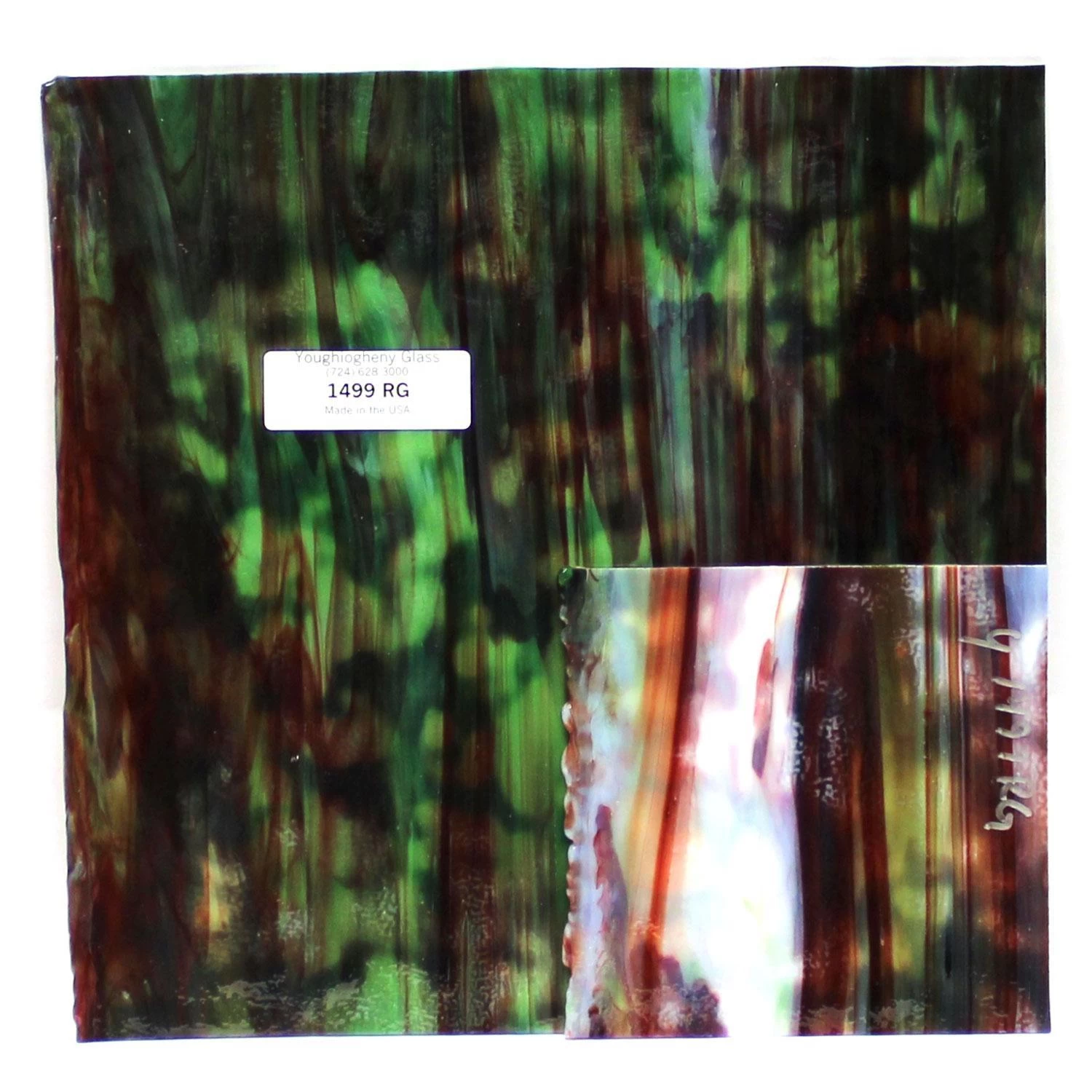 Youghiogheny White Opal, Dark Green And Copper Ruby Reproduction - Image 8