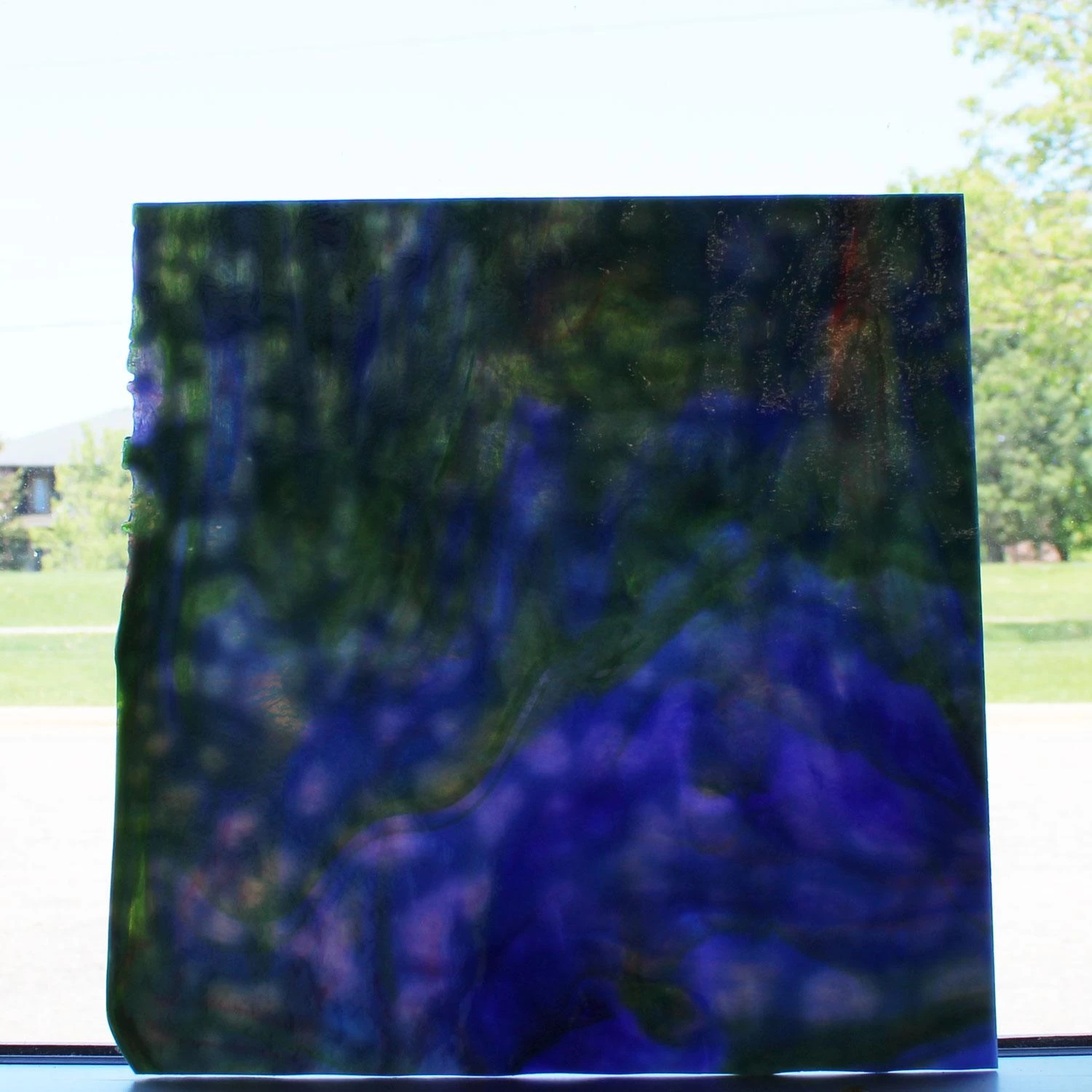 Youghiogheny Light Blue, Dark Blue, Green And Gold Purple Reproduction - Image 2