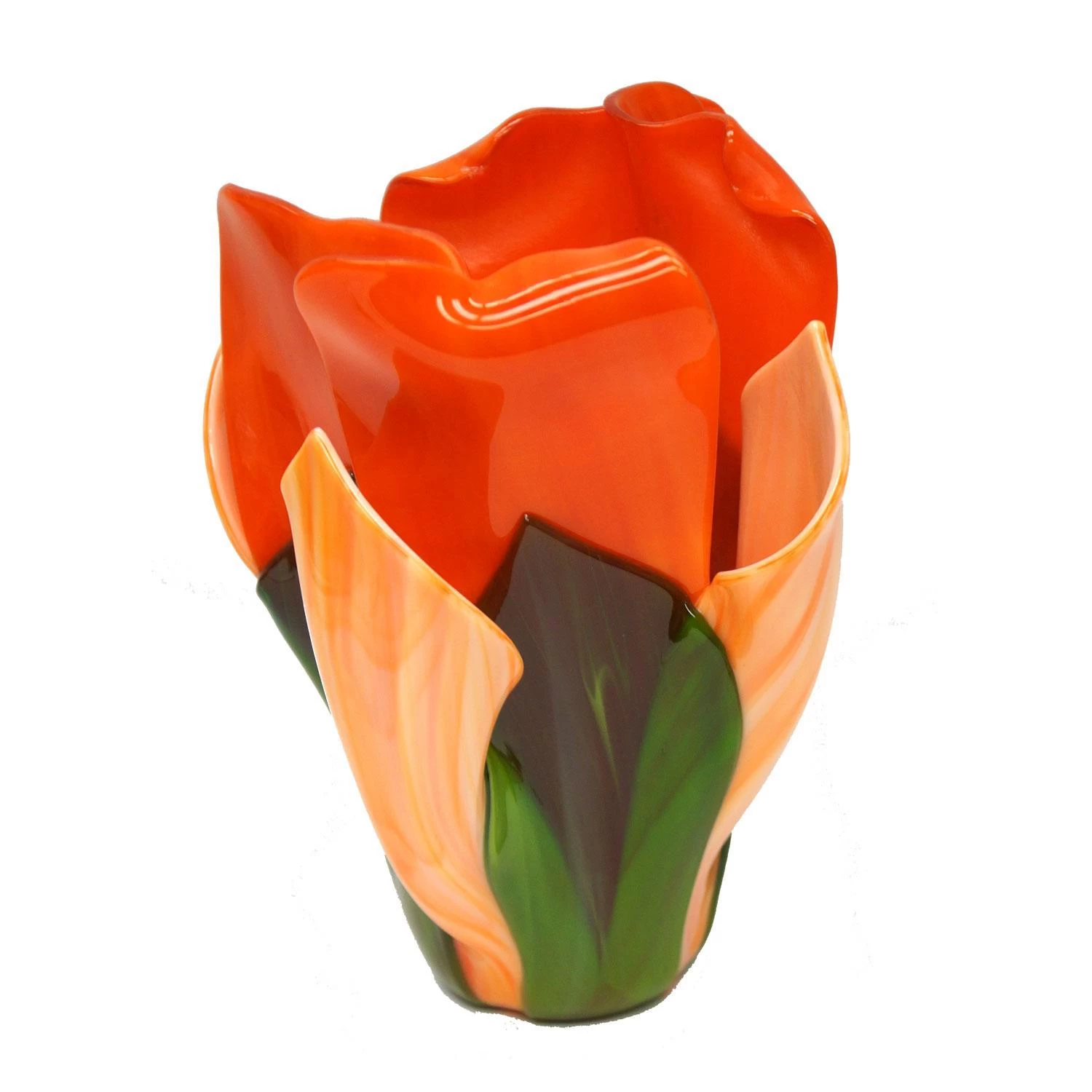 Oceanside Orange And White Translucent Streaky - 96 COE - Image 8