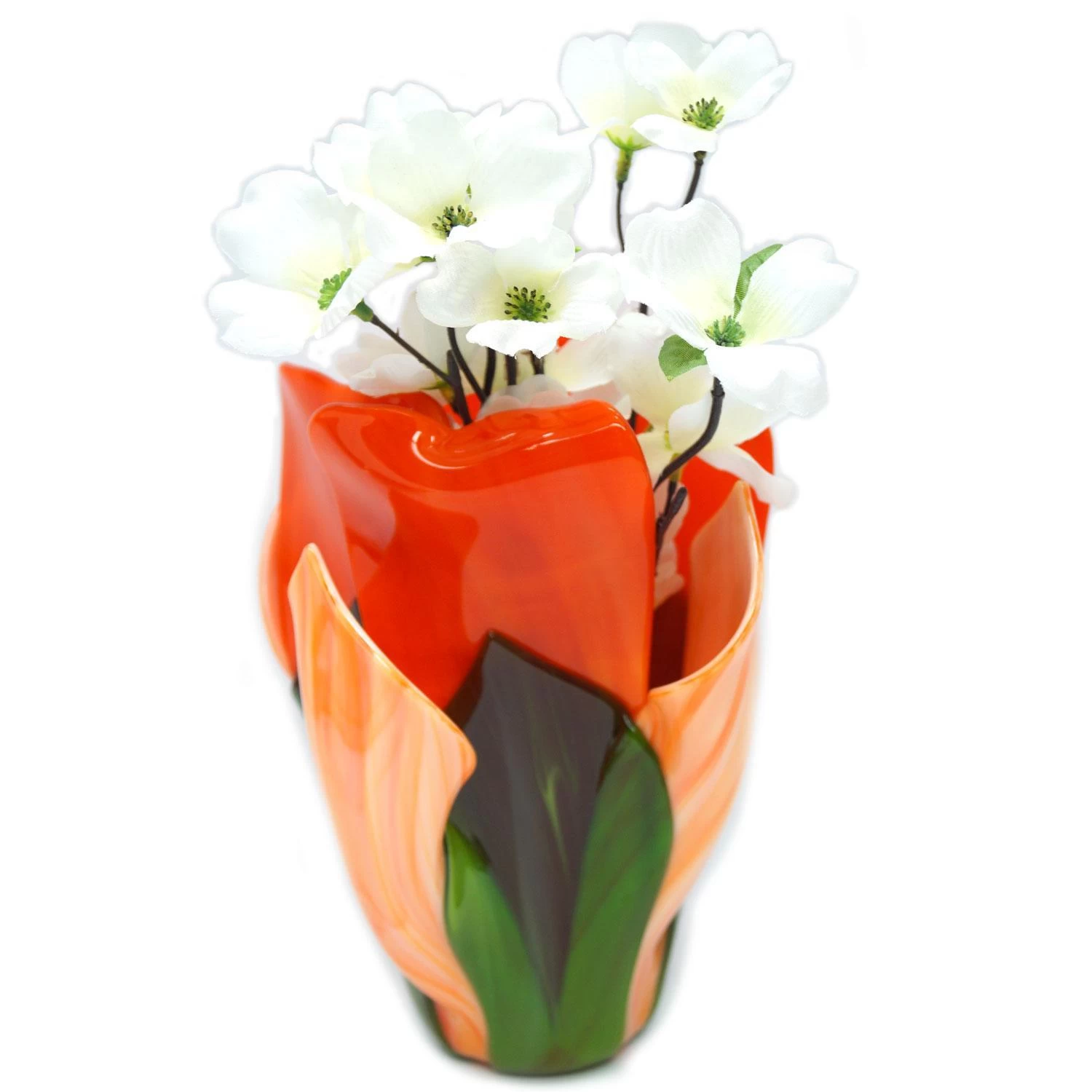 Oceanside Orange And White Translucent Streaky - 96 COE - Image 9