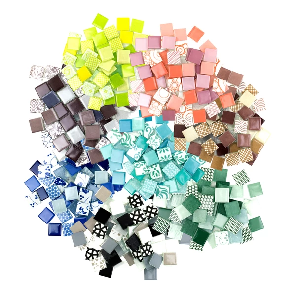 3/4" Mega Mix Patchwork Glass Tile Assortment - 3 Lbs - Image 7