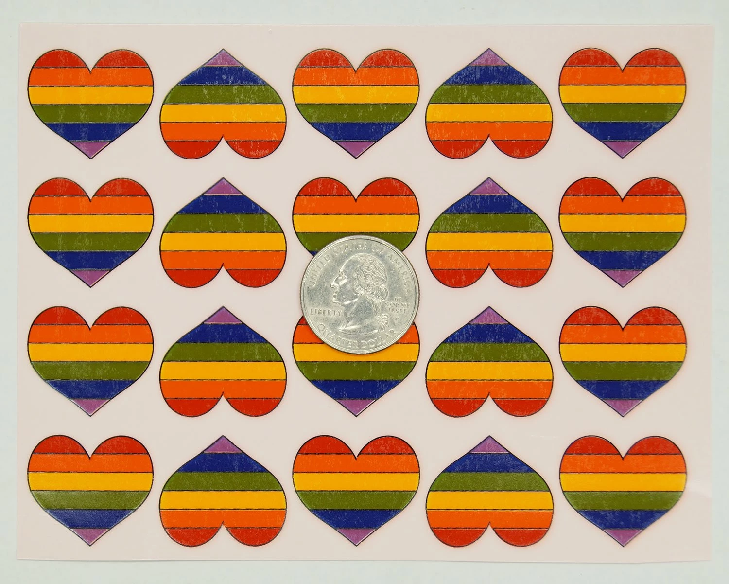 Rainbow Hearts Enamel Decals - Image 3