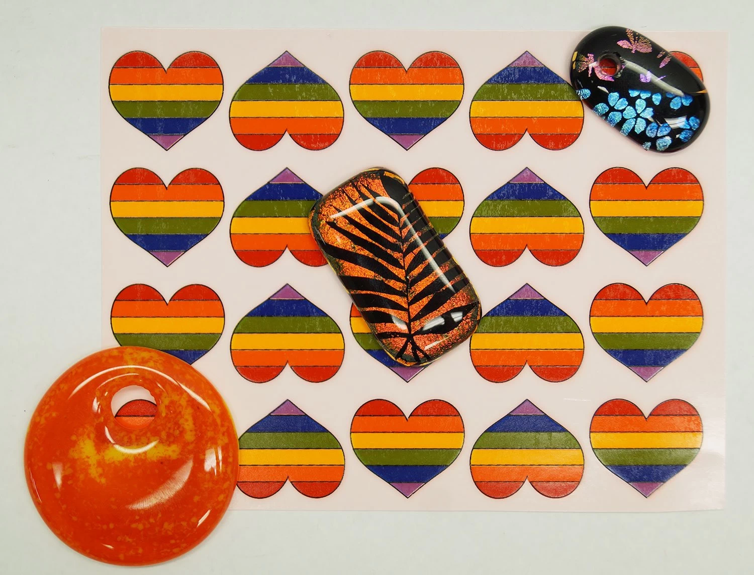 Rainbow Hearts Enamel Decals - Image 5