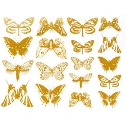 Gold Butterfly Decals