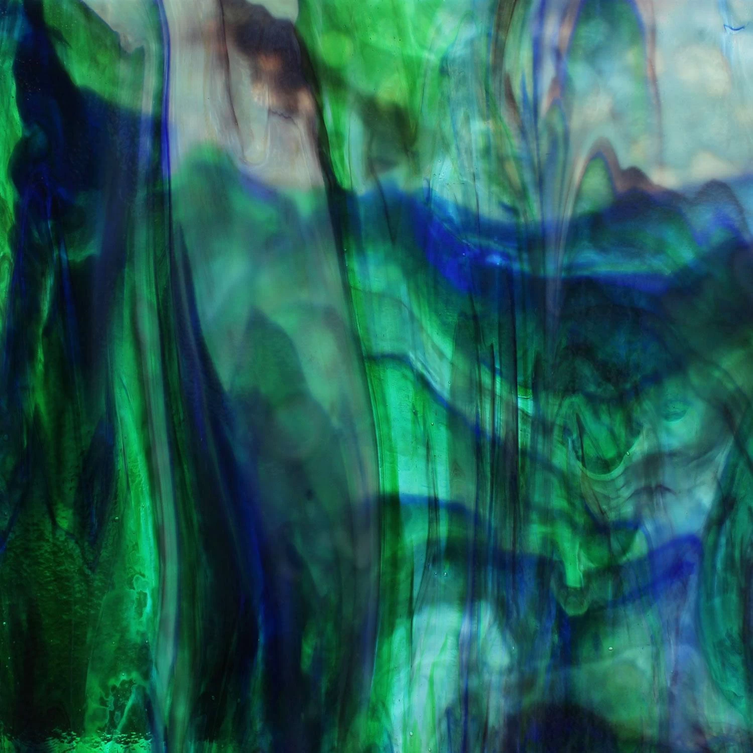 Uro Cobalt Blue, Emerald Green, Spring Green And Purple Mottle