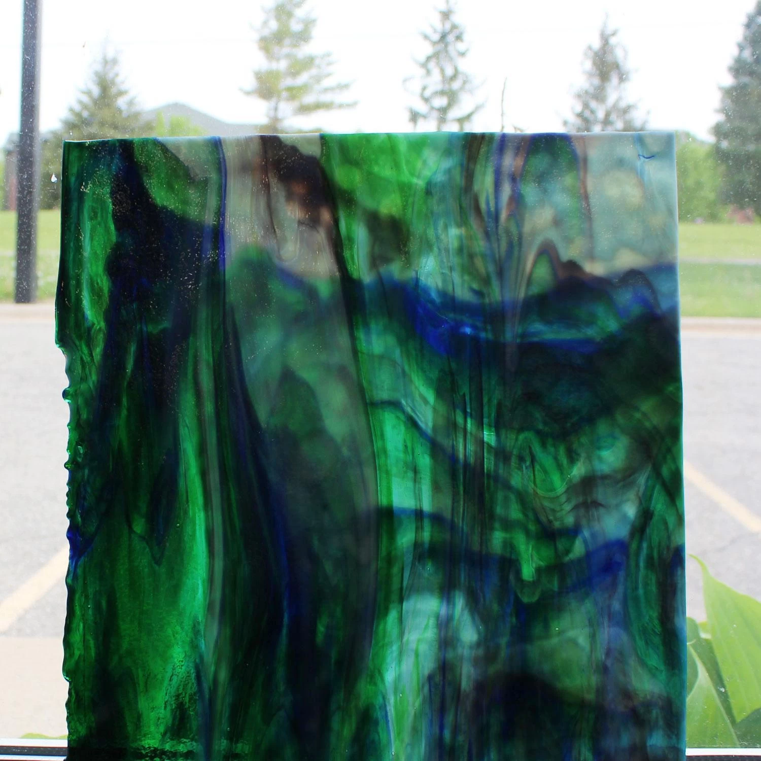 Uro Cobalt Blue, Emerald Green, Spring Green And Purple Mottle - Image 2