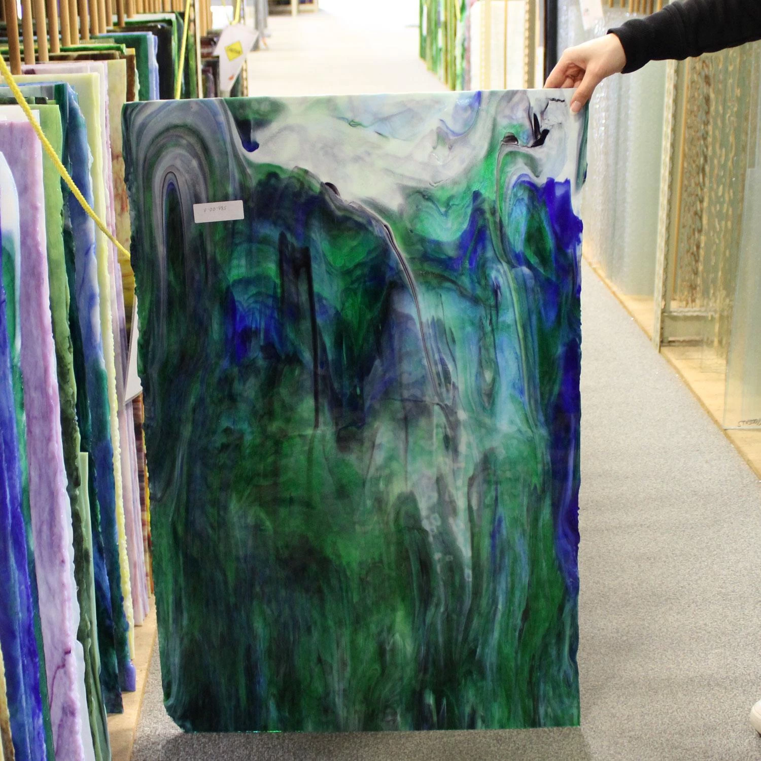 Uro Cobalt Blue, Emerald Green, Spring Green And Purple Mottle - Image 7