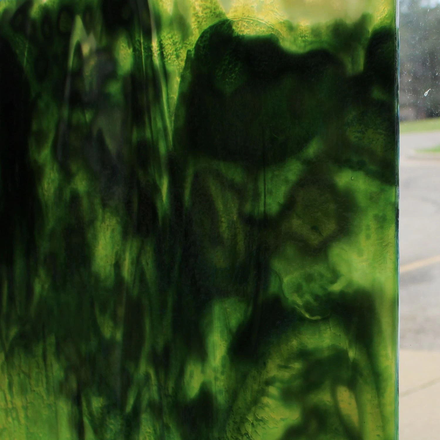 Uro Dark Green And Yellow On White Mottle - Image 3