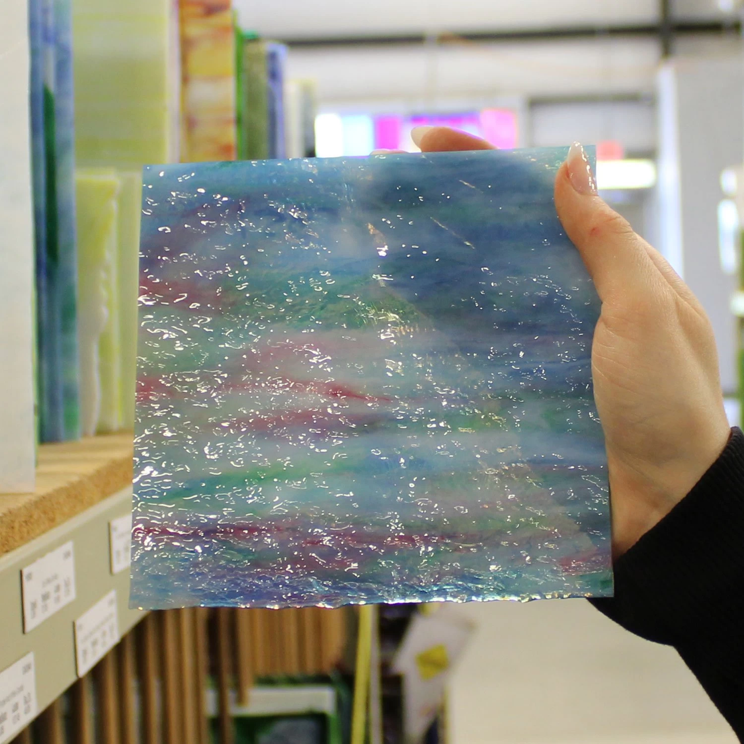 Uro Sky Blue, Sea Green With White, Gold Pink Streaky Granite - Image 7