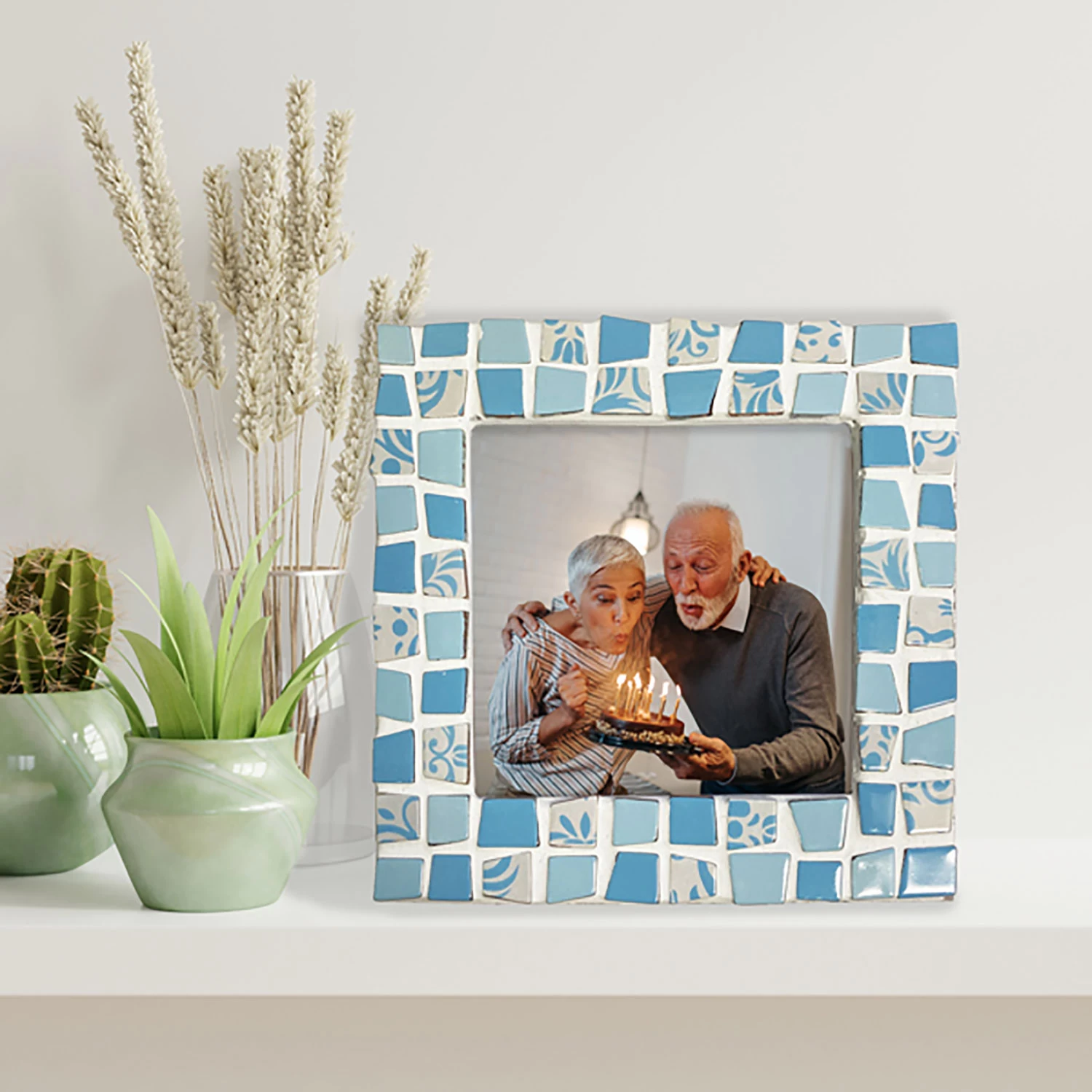 Mosaic Picture Frame Blue Mix Kit - Image 5