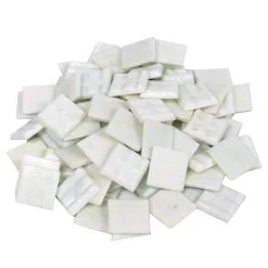 3/4" Arctic White Venetian Glass Tile - 1/2 Lb