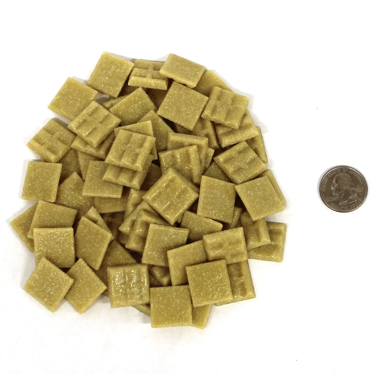 3/4" Sand Venetian Glass Tile - 1/2 Lb - Image 2